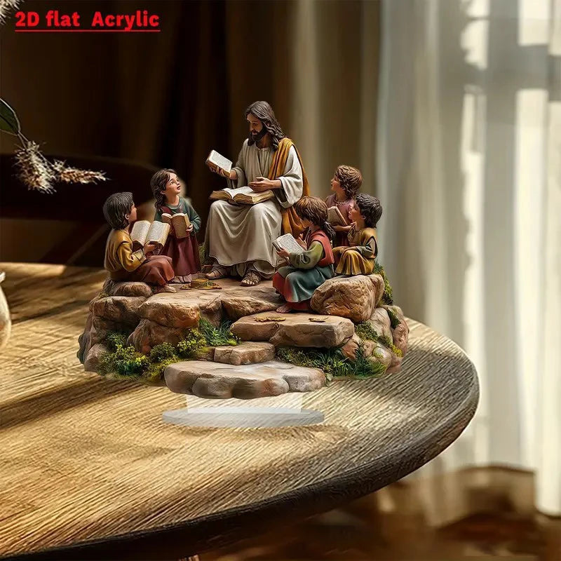 Table Home Statue Decoration Christian Religion Decor 2d Flat Acrylic Figurines For Figurine,Home,Table Ornament Decorations