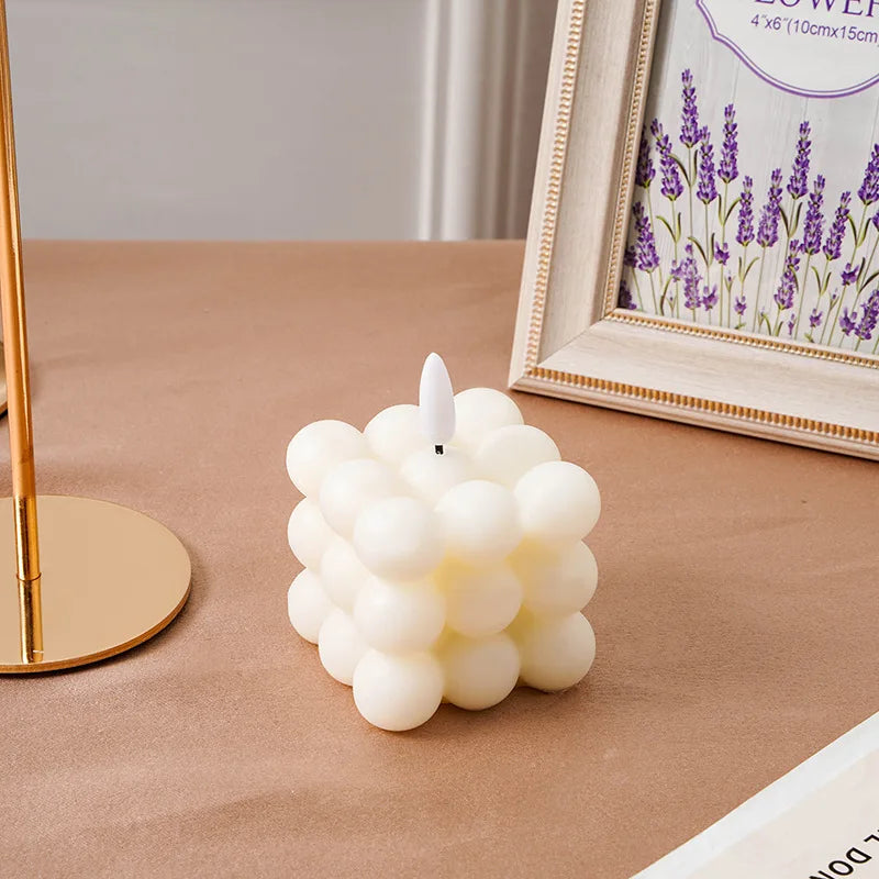 safe flameless Electronic candle Christmas wedding party luxury Led candles with batteries home decoration fake cube candles