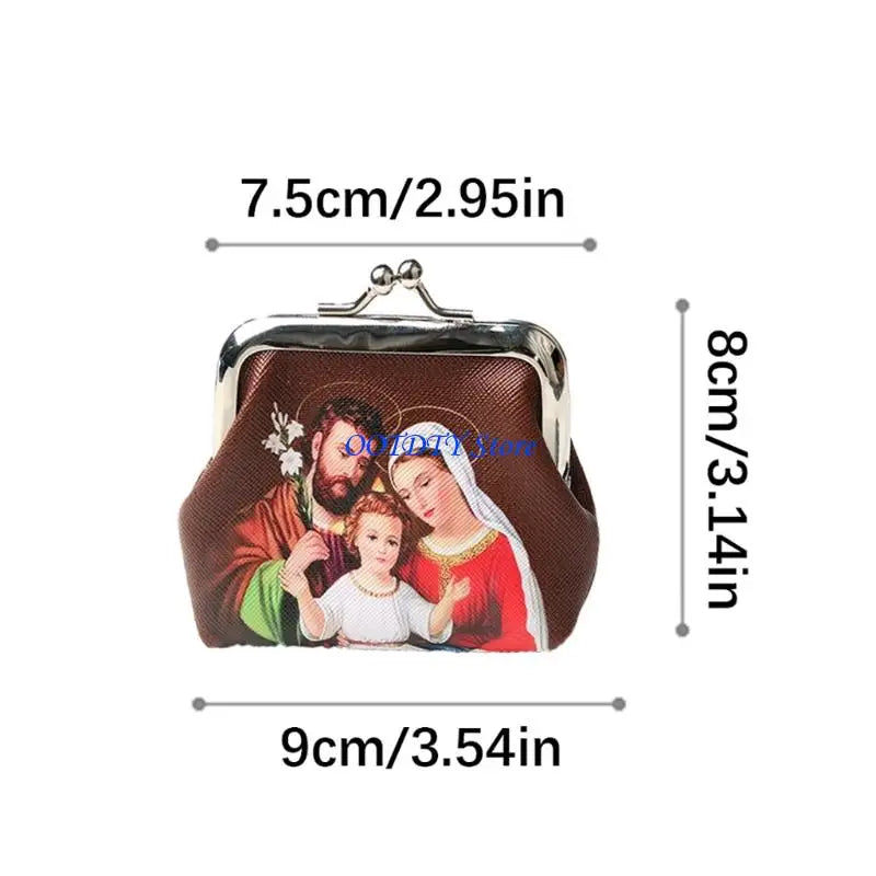 367A Rosary Prayer Bag Rosary Pouches Religious Jewelry Storage Box for Prayer Beads Portable Headphone Bag Coin Purses