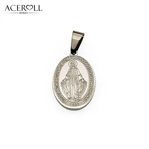 ACEROLL Stainless Steel Catholic Pendant of Our Lady of Miraculous Medal