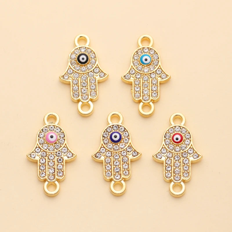 10Pcs Classic Enamel Miraculous Medal Virgin Mary Catholic Holy Charm Gold Plated Pendant Diy Necklace Jewelry Accessories