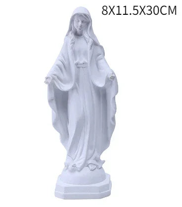 Jesus Statues/ Virgin Mary Figurine Sculpture Christian Wedding Gift Xmas Desktop Display Decors Renaissance Collection Gifts