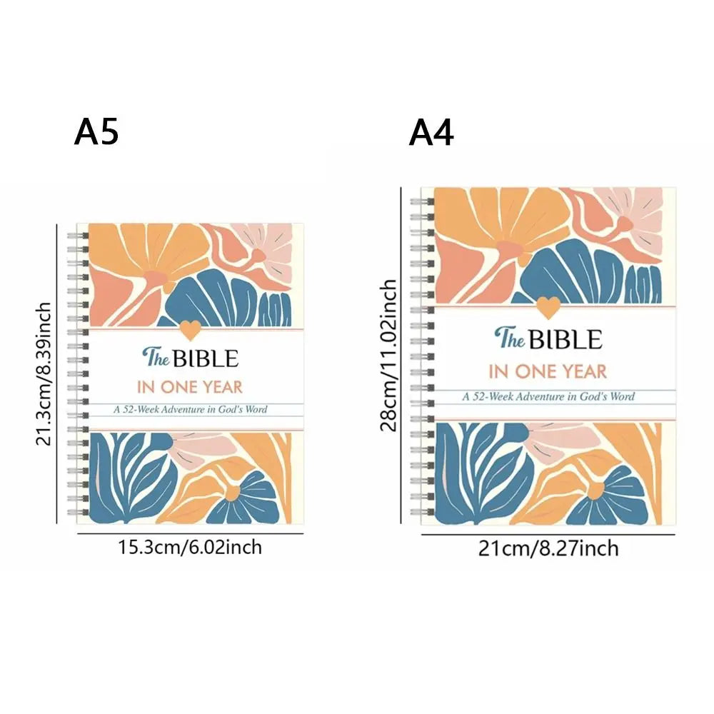 Hot Spiral Bound The Bible In A Year Through Gods Word A 52-Week Study 52-Week Learning Plan Spiral Bible Study Guide for Women