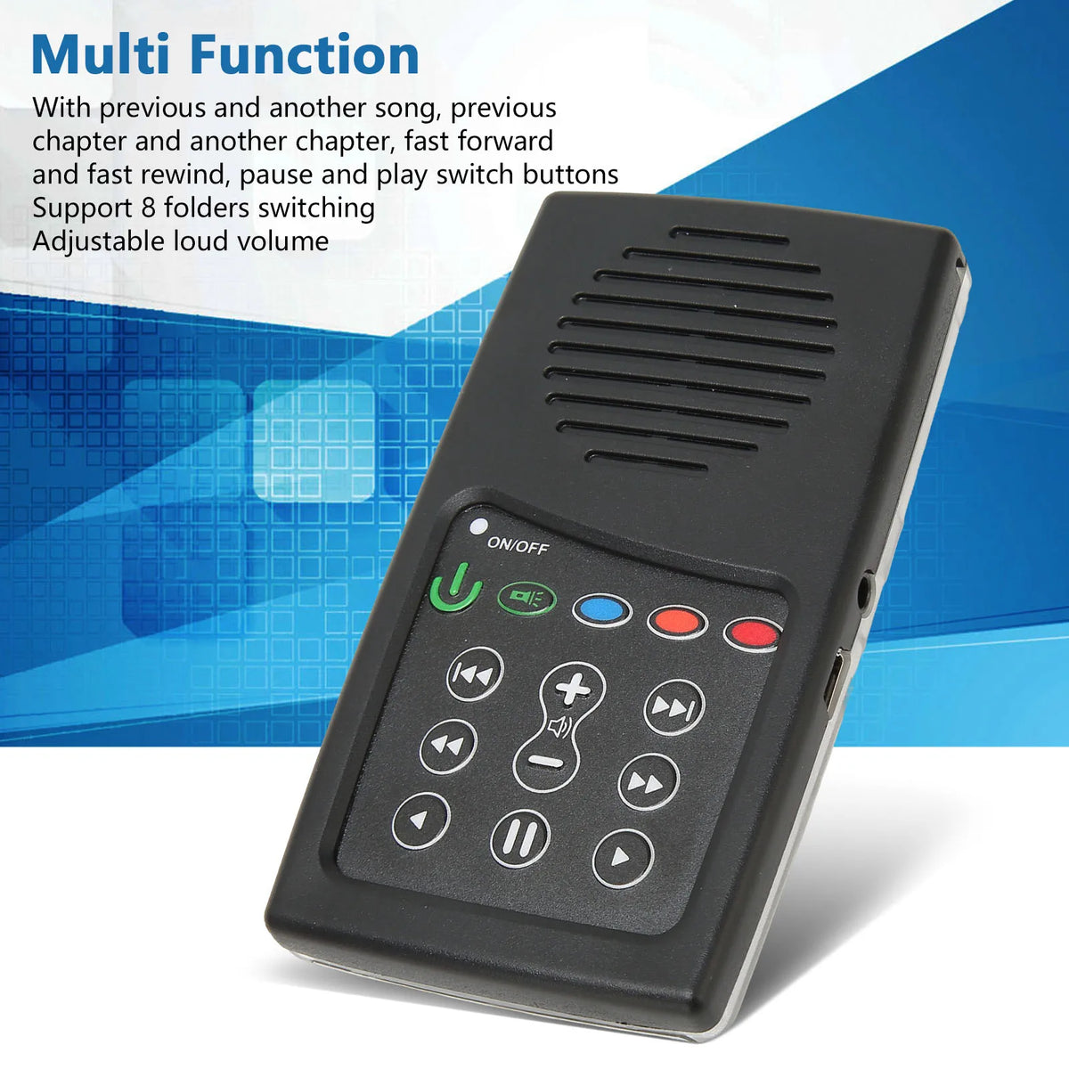 Sound Bible Player Electronic Bible Reader Solar Charging Built in 8G Capacity Portable Sound Bible Player for Bible Listener