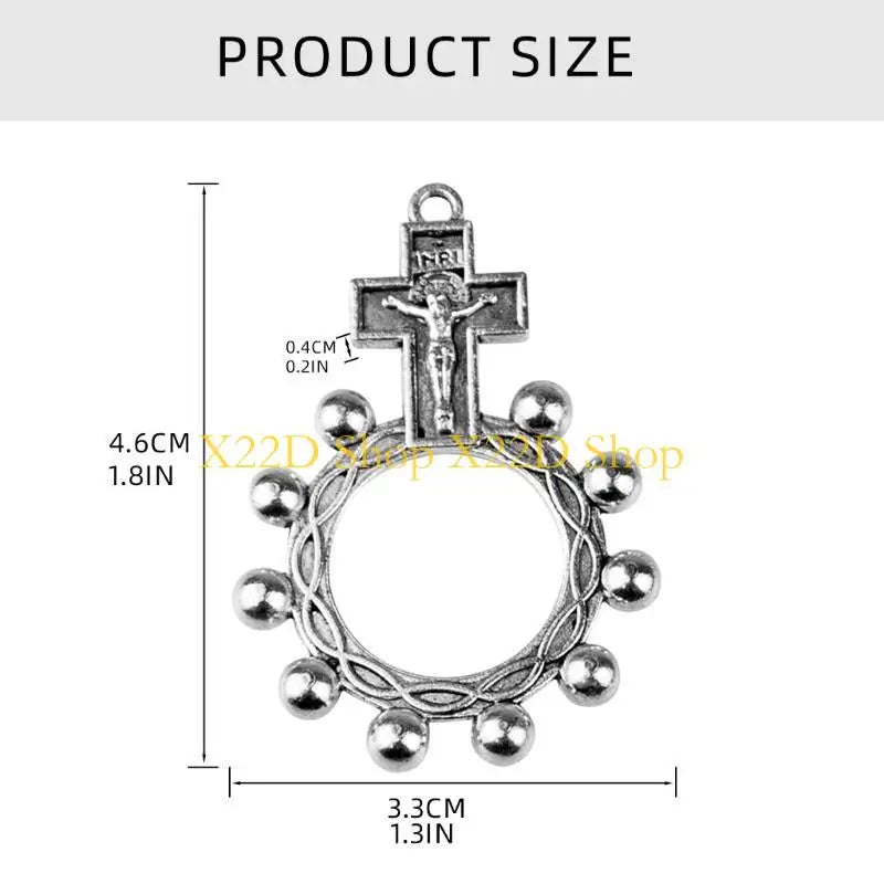 X22D Religious Finger Rosary Rings,30Piece for Worship& Gifting For Baptisms Gift