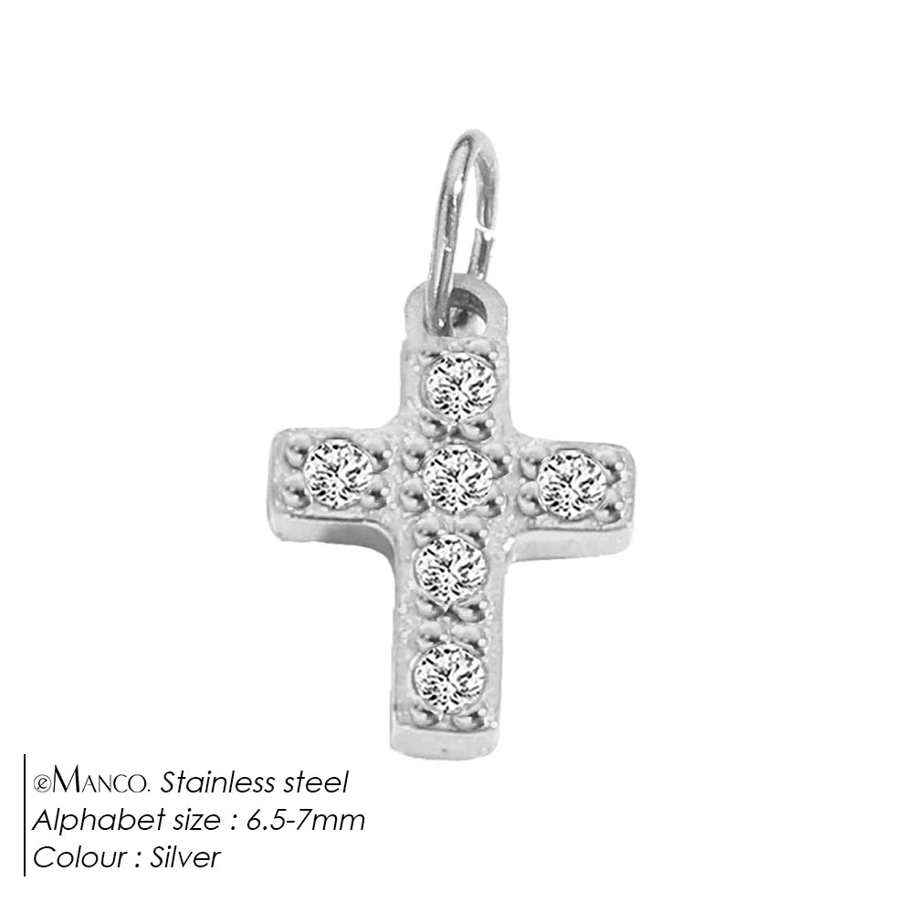 eMancoStainless Steel Cross Charm Pendants For Bracelet Necklace Jewelry Accessories Diy Jewelry Making 48 Hours Shipping