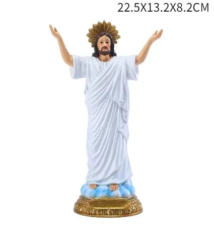 Jesus Statues/ Virgin Mary Figurine Sculpture Christian Wedding Gift Xmas Desktop Display Decors Renaissance Collection Gifts