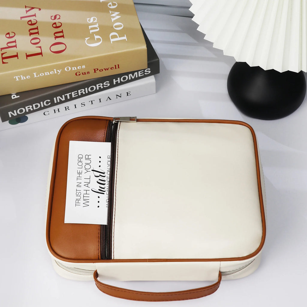 Bible Case for Women Pu Leather Bible Cover, Bible Cover/Bible Bag Organizer, Bible Study Supplies, Travel Church Gift
