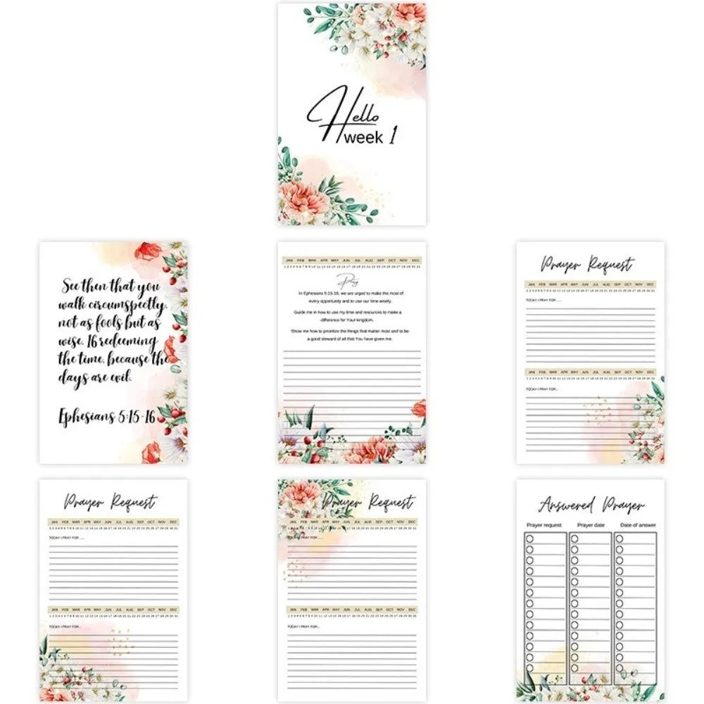 Hot Spiral Bound The Bible In A Year Through Gods Word A 52-Week Study 52-Week Learning Plan Spiral Bible Study Guide for Women