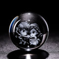 Valentine's Day Gift Crystal 3D Ball Paperweight Laser Engraved Glass Sphere Lover Figurine Home Decoration Ornaments Crafts