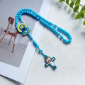 1 Piece Set Children's Catholic Rosary with Virgin Mary Angel Cross Pendant Boys Girls Communion Party Gift