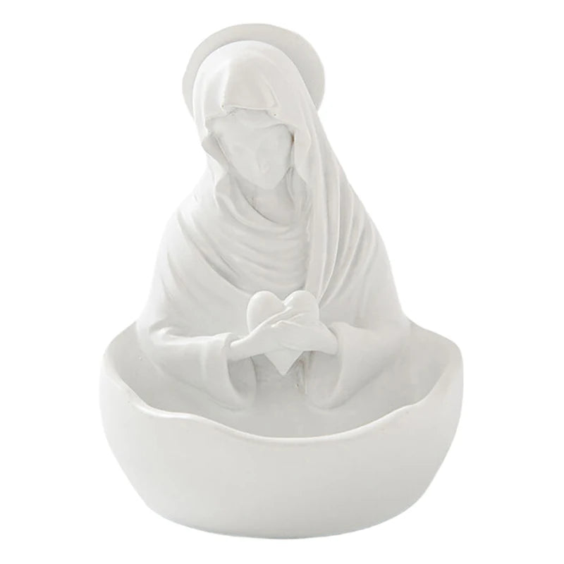 Our Lady of Grace Virgin Mary Resin Structure, Ideal Rosary Holder with Aesthetic Home Decor Item