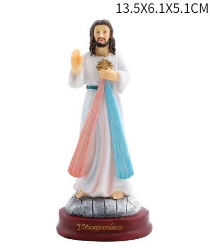 Jesus Statues/ Virgin Mary Figurine Sculpture Christian Wedding Gift Xmas Desktop Display Decors Renaissance Collection Gifts