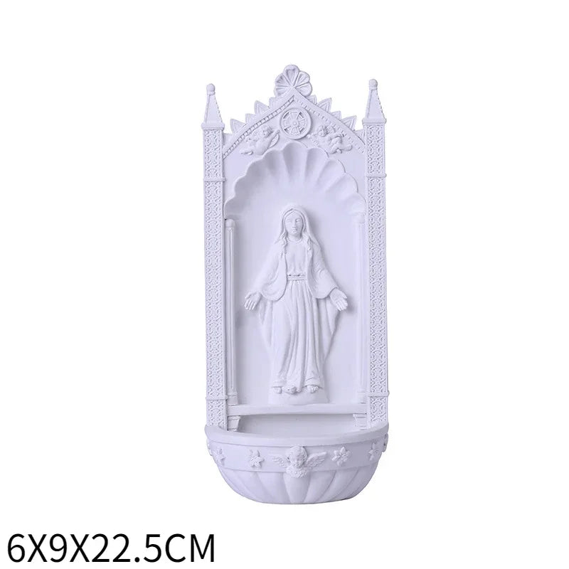 Jesus Statues/ Virgin Mary Figurine Sculpture Christian Wedding Gift Xmas Desktop Display Decors Renaissance Collection Gifts