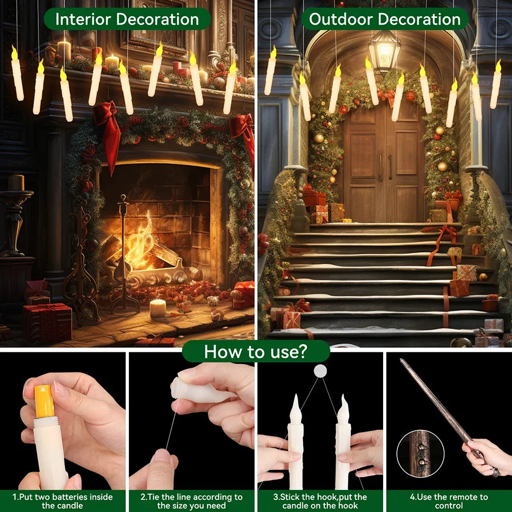 Church LED Taper Candles 16.5cm Flameless Battery Operated Window Candles for Christmas Wedding Churches Birthday Party Decor