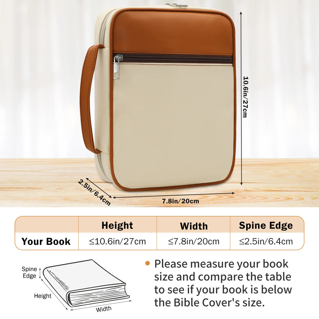 Bible Case for Women Pu Leather Bible Cover, Bible Cover/Bible Bag Organizer, Bible Study Supplies, Travel Church Gift