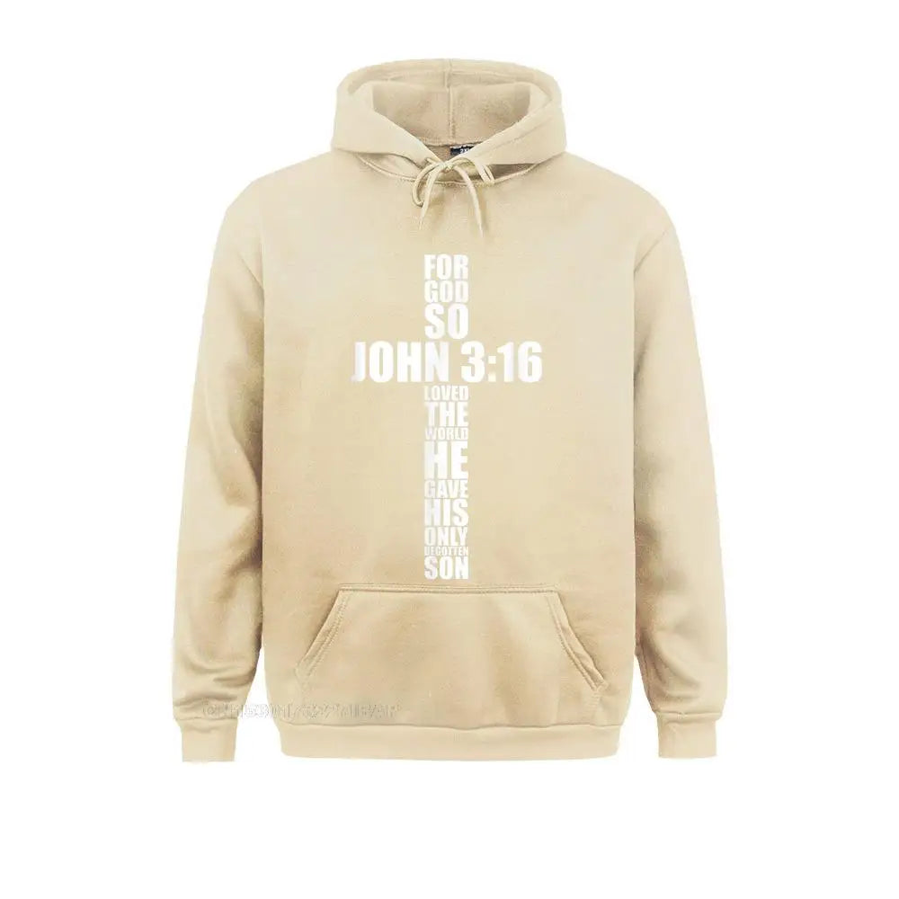 John 3 16 Christian Cross Saying Religious Bible Verse Gifts Hoodie Retro Women's Sweatshirts 3D Hoodies Youthful Clothes 2025