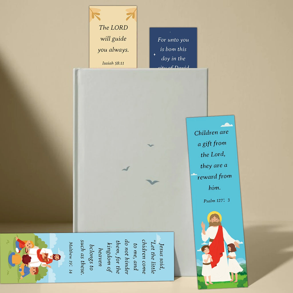 30pcs Bible Verse Bookmarks With Inspirational Scriptures,Christian Gifts,Sunday School Bible Study Favors,Church Baptism Cards
