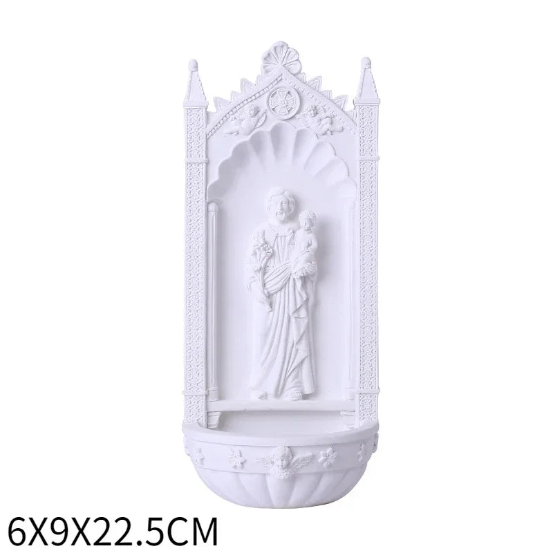 Jesus Statues/ Virgin Mary Figurine Sculpture Christian Wedding Gift Xmas Desktop Display Decors Renaissance Collection Gifts