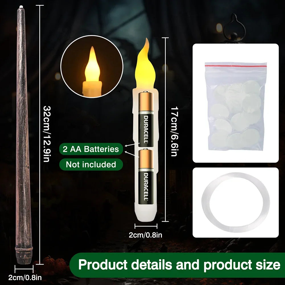 Church LED Taper Candles 16.5cm Flameless Battery Operated Window Candles for Christmas Wedding Churches Birthday Party Decor